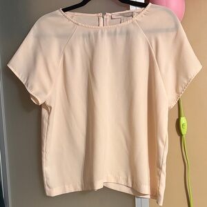 Forever 21 Elegant Sheer Peachy Cream Top Tshirt